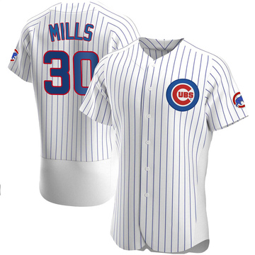 Alec Mills Men's Authentic Chicago Cubs White Home Jersey