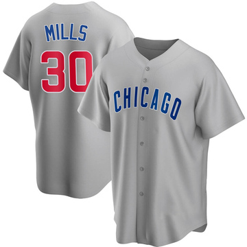 Alec Mills Men's Replica Chicago Cubs Gray Road Jersey
