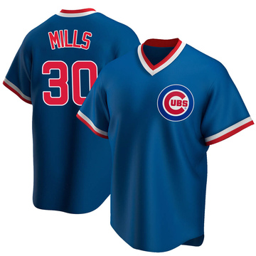 Alec Mills Men's Replica Chicago Cubs Royal Road Cooperstown Collection Jersey