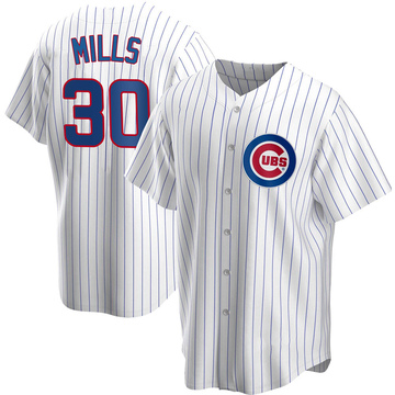 Alec Mills Men's Replica Chicago Cubs White Home Jersey