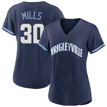 Alec Mills Women's Authentic Chicago Cubs Navy 2021 City Connect Jersey