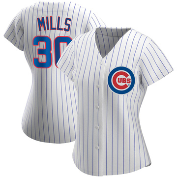 Alec Mills Women's Authentic Chicago Cubs White Home Jersey
