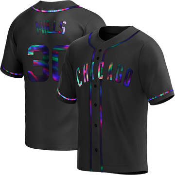 Alec Mills Youth Replica Chicago Cubs Black Holographic Alternate Jersey