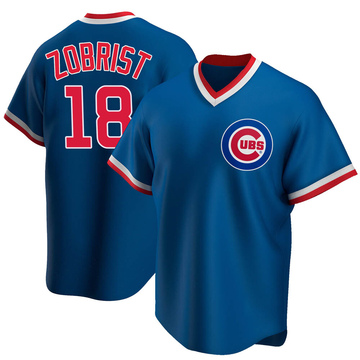 Ben Zobrist Men's Replica Chicago Cubs Royal Road Cooperstown Collection Jersey