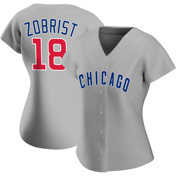 Ben Zobrist Women's Authentic Chicago Cubs Gray Road Jersey