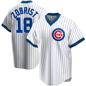 Ben Zobrist Youth Replica Chicago Cubs White Home Cooperstown Collection Jersey