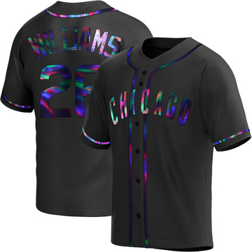 Billy Williams Men's Replica Chicago Cubs Black Holographic Alternate Jersey