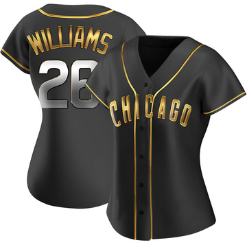 Billy Williams Women's Replica Chicago Cubs Black Golden Alternate Jersey