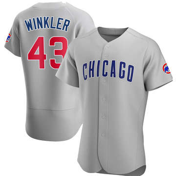 Dan Winkler Men's Authentic Chicago Cubs Gray Road Jersey