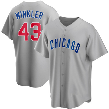 Dan Winkler Men's Replica Chicago Cubs Gray Road Jersey