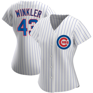 Dan Winkler Women's Authentic Chicago Cubs White Home Jersey