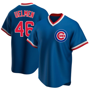 Erich Uelmen Men's Replica Chicago Cubs Royal Road Cooperstown Collection Jersey