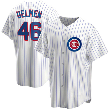Erich Uelmen Men's Replica Chicago Cubs White Home Jersey