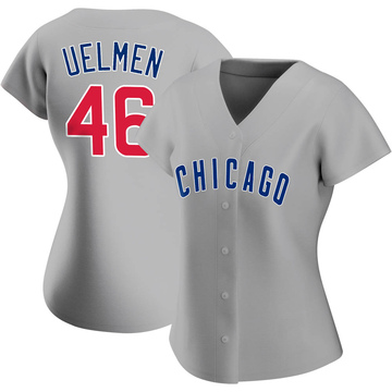 Erich Uelmen Women's Authentic Chicago Cubs Gray Road Jersey