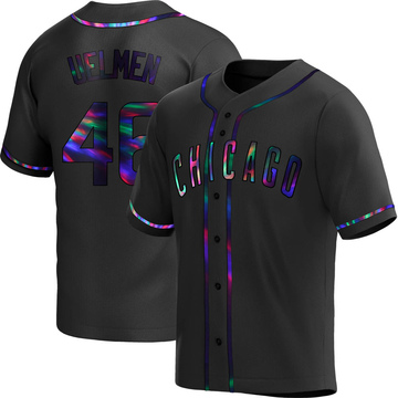 Erich Uelmen Youth Replica Chicago Cubs Black Holographic Alternate Jersey