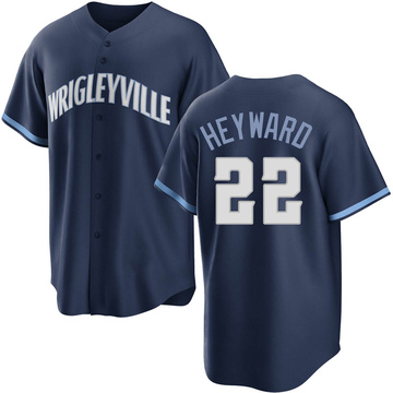 Jason Heyward Youth Replica Chicago Cubs Navy 2021 City Connect Jersey