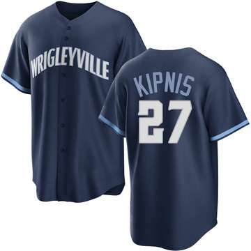 Jason Kipnis Youth Replica Chicago Cubs Navy 2021 City Connect Jersey