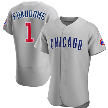 Kosuke Fukudome Men's Authentic Chicago Cubs Gray Road Jersey