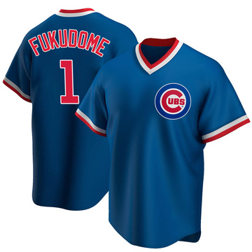 Kosuke Fukudome Men's Replica Chicago Cubs Royal Road Cooperstown Collection Jersey