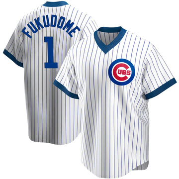 Kosuke Fukudome Men's Replica Chicago Cubs White Home Cooperstown Collection Jersey