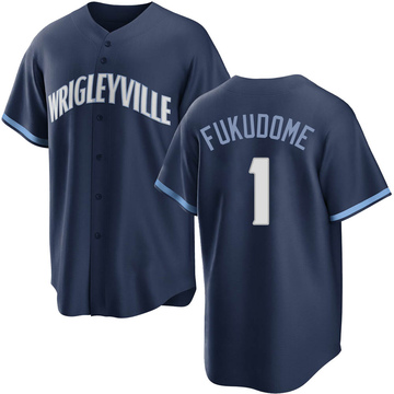 Kosuke Fukudome Youth Replica Chicago Cubs Navy 2021 City Connect Jersey