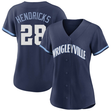 Kyle Hendricks Women's Authentic Chicago Cubs Navy 2021 City Connect Jersey