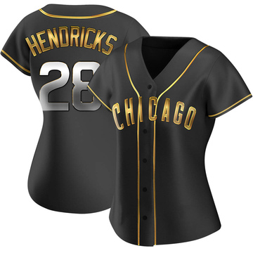 Kyle Hendricks Women's Replica Chicago Cubs Black Golden Alternate Jersey