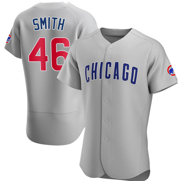 Lee Smith Men's Authentic Chicago Cubs Gray Road Jersey