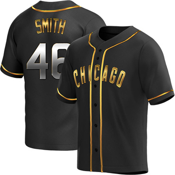 Lee Smith Youth Replica Chicago Cubs Black Golden Alternate Jersey