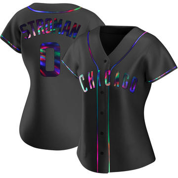 Marcus Stroman Women's Replica Chicago Cubs Black Holographic Alternate Jersey