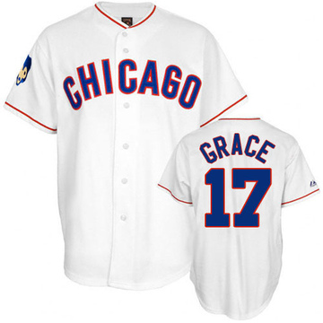 Mark Grace Men's Authentic Chicago Cubs White 1968 Throwback Jersey
