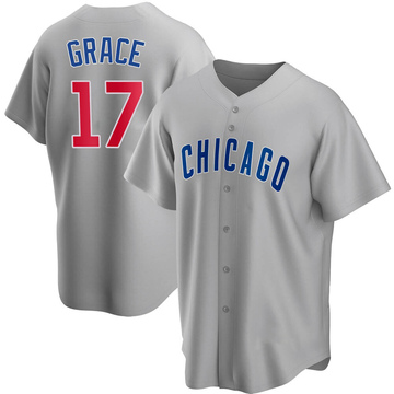 Mark Grace Men's Replica Chicago Cubs Gray Road Jersey