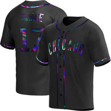 Mark Grace Youth Replica Chicago Cubs Black Holographic Alternate Jersey