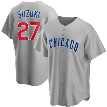 Seiya Suzuki Men's Replica Chicago Cubs Gray Road Jersey