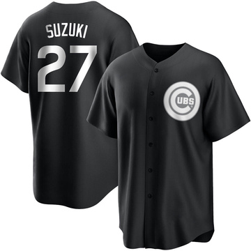Seiya Suzuki Youth Replica Chicago Cubs Black/White Jersey