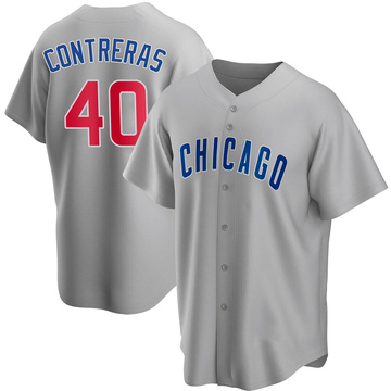 Willson Contreras Youth Replica Chicago Cubs Gray Road Jersey